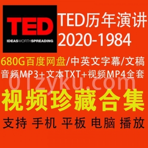 TED历年演讲视频音频文稿资源