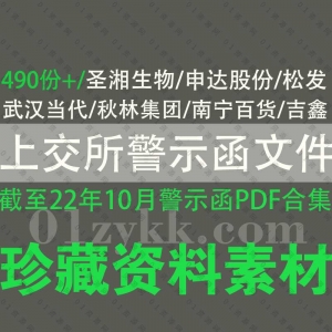 上交所警示函PDF资源合集
